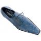 Mauri "Attitude" 42710 Carribean Blue Genuine Alligator / Baby Crocodile Shoes